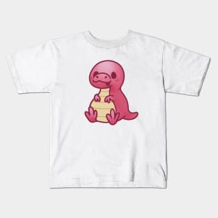 Cute Red T-Rex Dinosaur Kids T-Shirt